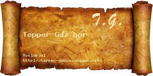 Tepper Gábor névjegykártya