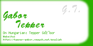 gabor tepper business card